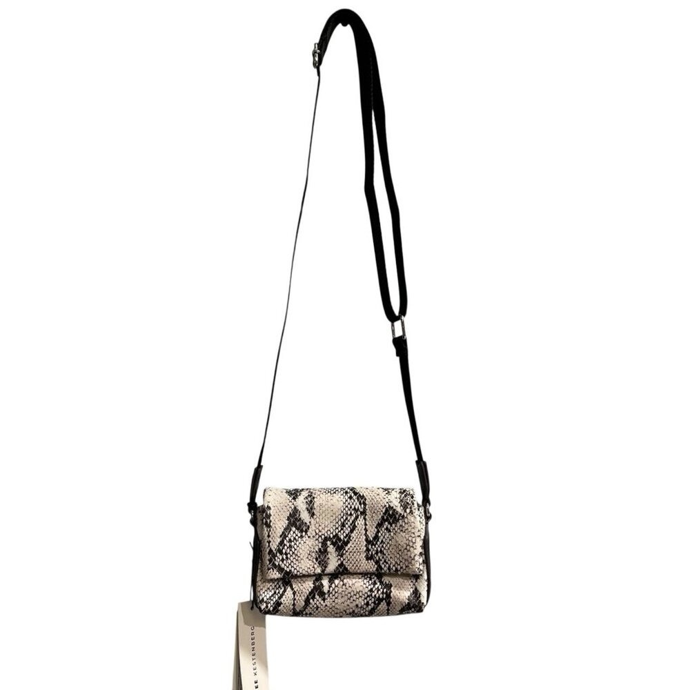 Aimee Kestenberg Snakeskin‎ Embossed Leather Sorrento Crossbody Shoulder Bag